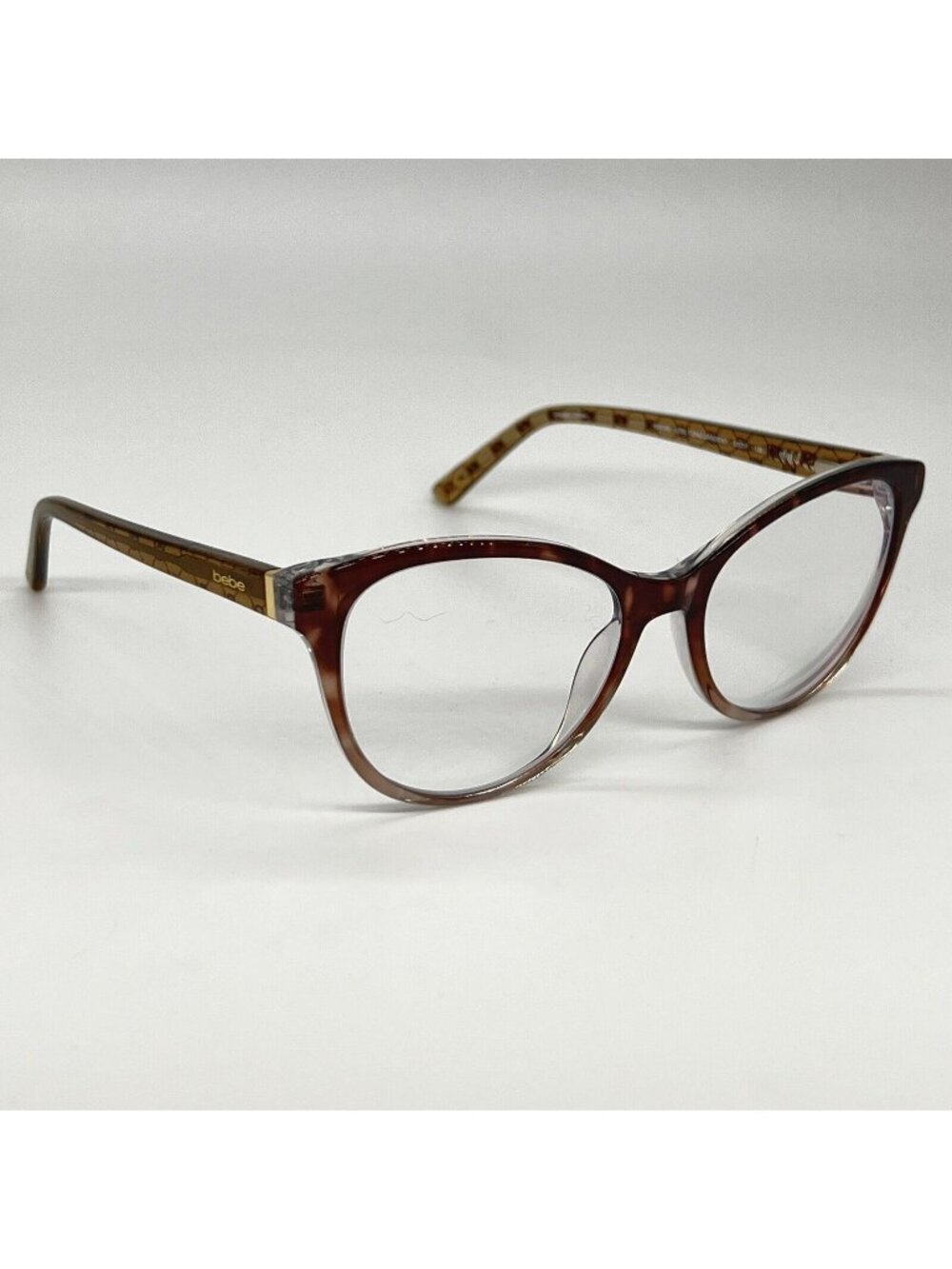 Bebe BB5195 200 07/21 Cat Eye Eyeglass Frames Topaz Gradient Brown 53-17-135